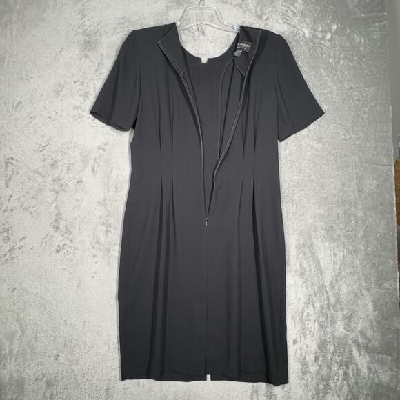 Debra Michaels Dress Women 12 Black Neutral Minimalist Business Party Vintage - Picture 4 of 9